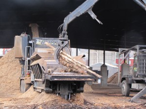 Material is sourced primarily within a 50-mile radius of the mill. Once processed into pellets, Geneva Wood Fuels packages them and ships them to customers throughout New England.