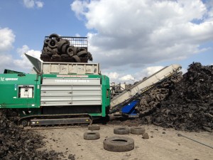 South Dakota-based Standing Rock Sanitation Service’s tire-shredding abilities drew the attention of a Florida waste energy plant, for which Standing Rock is shredding tires, railroad ties and wood waste.