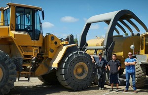Amswede Inc. Volvo wheel loaders. Photo courtesy of Volvo Construction Equipment.