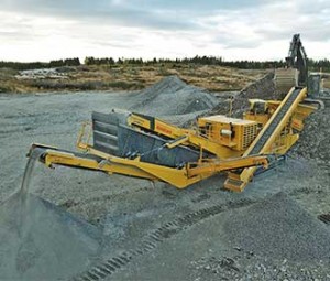 The H6e mobile cone crusher offers a 215-mm feed size. Photo courtesy of Keestrack.
