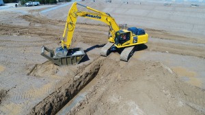 According to the company, the PC390LCi-11 is the first 3D semi-automatic excavator available with similar speed to the 36-ton weight class. Photo courtesy of Komatsu America Corp.