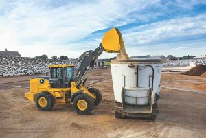 The 624L L-Series wheel loader from John Deere. Photo courtesy of John Deere.