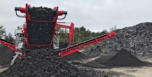 Production of both virgin aggregate and recyclables was healthy this year, creating good opportunities for portable plant use. Photo: Joe McCarthy
