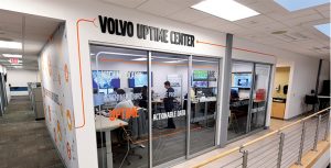 The Volvo Uptime Center in Shippensburg, Pennsylvania, takes about 1,000 phone calls per month, aiming to reduce downtime for customers. Photo courtesy of Volvo CE.
