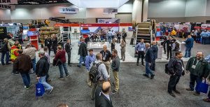 A view of the KPI-JCI & Astec Mobile Screens booth during the 2019 AGG1 Aggregates Academy & Expo at the Indiana Convention Center in Indianapolis. Photo courtesy of World of Asphalt
