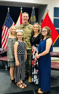 U.S. Army Commissioned Officer Matthew Vereb pictured with his family. Photo courtesy of Telsmith