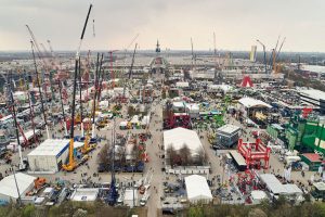 Bauma 2019 set a show record with 620,000 visitors across 614,000 sq. meters of show space. Photo courtesy of Messe München