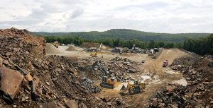Quarry Management coveted a pit portable spread for the first phase of operation as it opens up a quarry footprint. Photo by Kevin Yanik