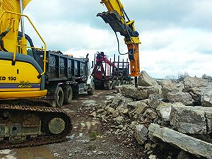 BTI offers 15 different hydraulic breaker hammer models in small-, medium- and large-size classifications. Photo courtesy of BTI