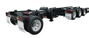 Talbert Manufacturing offers the 65SA modular trailer with a design that features a flip extension to accommodate a tandem- or tri-axle jeep dolly, allowing for maximum load configurations. Photo courtesy of Talbert Manufacturing