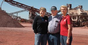 Providing a family atmosphere at work is very important to the owners of Myrl & Roy’s Paving. Pictured from left are Sue Unzelman, Myrl Unzelman and Patty Unzelman Nohr. Photo courtesy of Myrl & Roy’s Paving. Photo courtesy of Myrl & Roy's