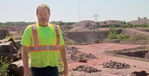 Rick Peterson serves as the production manager at Myrl Roy's Paving. Photo courtesy of Myrl Roy's Paving