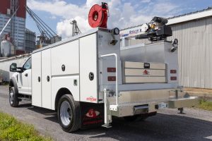 Curry Supply debuted its new line of truck bodies – the Keystone and Keystone Pro. Photo: Curry Supply Co.