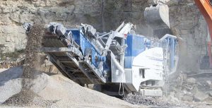 The Kampmeier Quarry (bottom) utilizes the MR 130 impactor. Photo: Portable Plants Staff