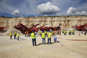 Terex Finlay hosted its event at a Martin Marietta quarry. Photo courtesy of Terex Finlay