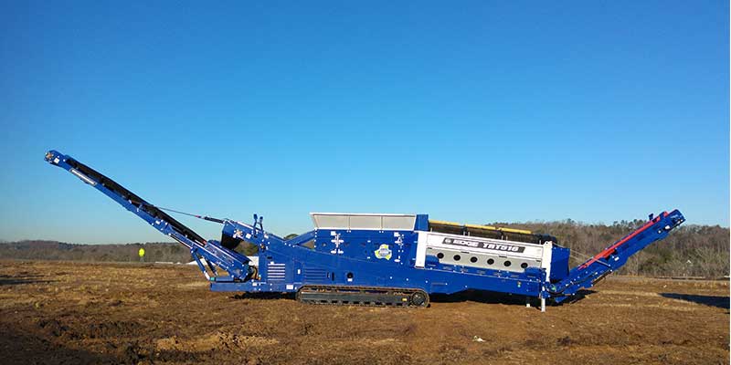 Trommel screen for users with space limitations