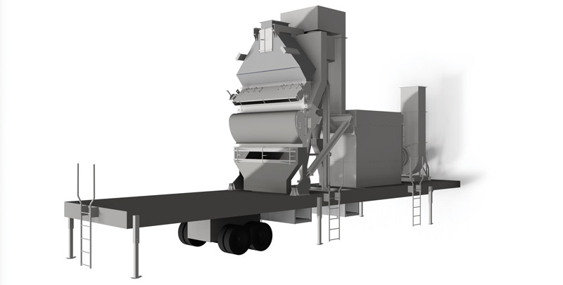 Mobile classification system separates aggregate without water