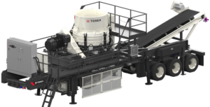 Terex MPS says the new CRC1350 portable cone crushing plant provides increased throughput and improved quality product shape. Photo: Terex MPS