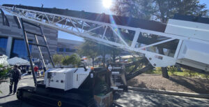 Diamond Z’s new 8048 stacker was one of two new pieces of equipment the company showcased at ConExpo-Con/Agg. Photo: Portable Plants Staff