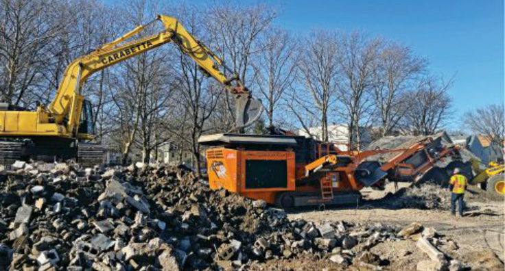 Recycling and reusing demolition debris